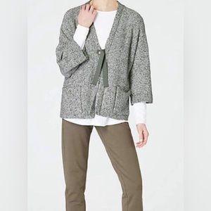 J.Jill Pure Jill Cardigan Sage Taupe Marled Cotton Tie-Front Cardigan Size 3X